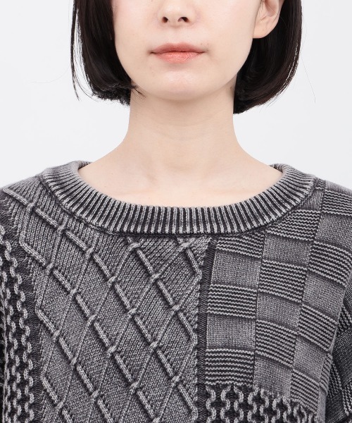 チチカカ（チチカカ）の「ストーンウォッシュクルーニット（ニット/セーター・メンズ・カーキ/ブラック・FREE）」の9枚目の写真