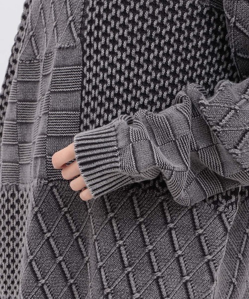 チチカカ（チチカカ）の「ストーンウォッシュクルーニット（ニット/セーター・メンズ・カーキ/ブラック・FREE）」の10枚目の写真