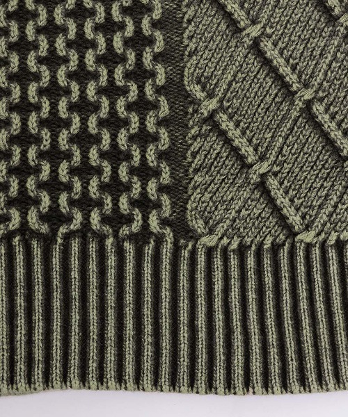 チチカカ（チチカカ）の「ストーンウォッシュクルーニット（ニット/セーター・メンズ・カーキ/ブラック・FREE）」の11枚目の写真