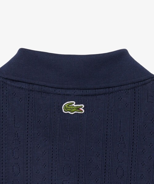 LACOSTE（ラコステ）の「レース調 リボン付き ポインテルニット 半袖ポロシャツ（ポロシャツ・レディース・ホワイト/ネイビー/ライトグリーン・34/36/40/38）」の22枚目の写真
