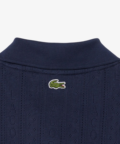 LACOSTE（ラコステ）の「レース調 リボン付き ポインテルニット 半袖ポロシャツ（ポロシャツ・レディース・ホワイト/ネイビー/ライトグリーン・34/36/40/38）」の16枚目の写真