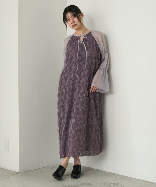 セール】【forksy.】【オケージョン対応】フラワーモチーフフリル