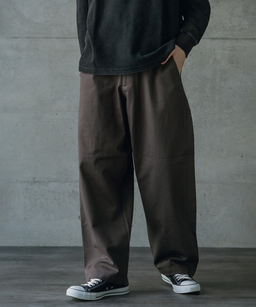 RATTLE TRAP（ラトルトラップ）の「ヘビーカツラギバレルレッグワイドパンツ（その他パンツ・メンズ・ベージュ/ライトブルー/ブラック/グレー/ブルー/カーキ・L/M）」の3枚目の写真