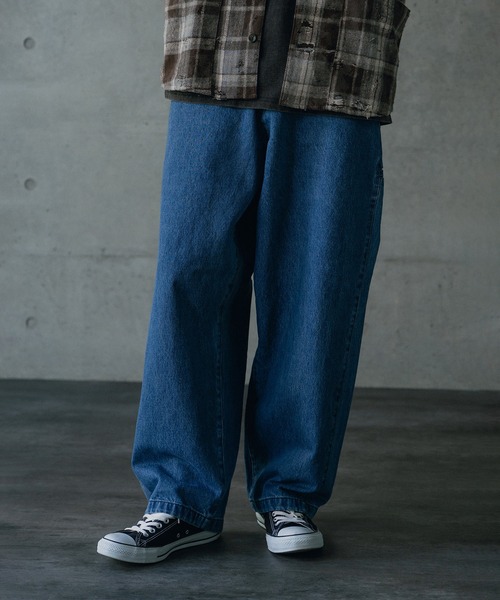 RATTLE TRAP（ラトルトラップ）の「ヘビーカツラギバレルレッグワイドパンツ（その他パンツ・メンズ・ベージュ/ライトブルー/ブラック/グレー/ブルー/カーキ・L/M）」の6枚目の写真