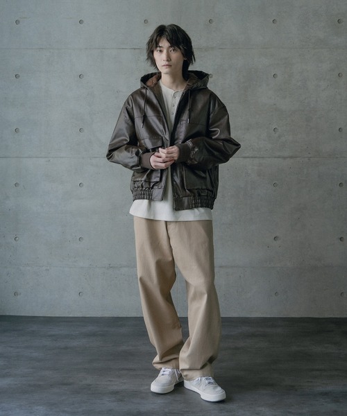 RATTLE TRAP（ラトルトラップ）の「ヘビーカツラギバレルレッグワイドパンツ（その他パンツ・メンズ・ベージュ/ライトブルー/ブラック/グレー/ブルー/カーキ・L/M）」の7枚目の写真