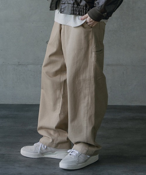 RATTLE TRAP（ラトルトラップ）の「ヘビーカツラギバレルレッグワイドパンツ（その他パンツ・メンズ・ベージュ/ライトブルー/ブラック/グレー/ブルー/カーキ・L/M）」の9枚目の写真