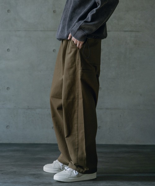 RATTLE TRAP（ラトルトラップ）の「ヘビーカツラギバレルレッグワイドパンツ（その他パンツ・メンズ・ベージュ/ライトブルー/ブラック/グレー/ブルー/カーキ・L/M）」の19枚目の写真