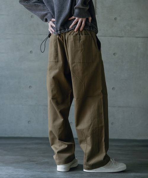 RATTLE TRAP（ラトルトラップ）の「ヘビーカツラギバレルレッグワイドパンツ（その他パンツ・メンズ・ベージュ/ライトブルー/ブラック/グレー/ブルー/カーキ・L/M）」の14枚目の写真