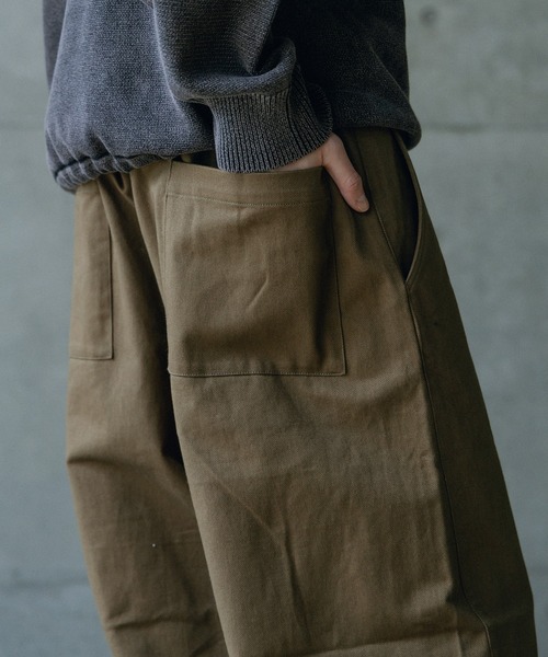 RATTLE TRAP（ラトルトラップ）の「ヘビーカツラギバレルレッグワイドパンツ（その他パンツ・メンズ・ベージュ/ライトブルー/ブラック/グレー/ブルー/カーキ・L/M）」の18枚目の写真