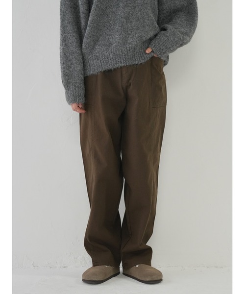 Bargiee（バージー）の「チノパンツ　コットン　サイドポケット　ユニセックス（チノパンツ・メンズ・カーキ/ブラウン/ネイビー・L/M/S）」の2枚目の写真