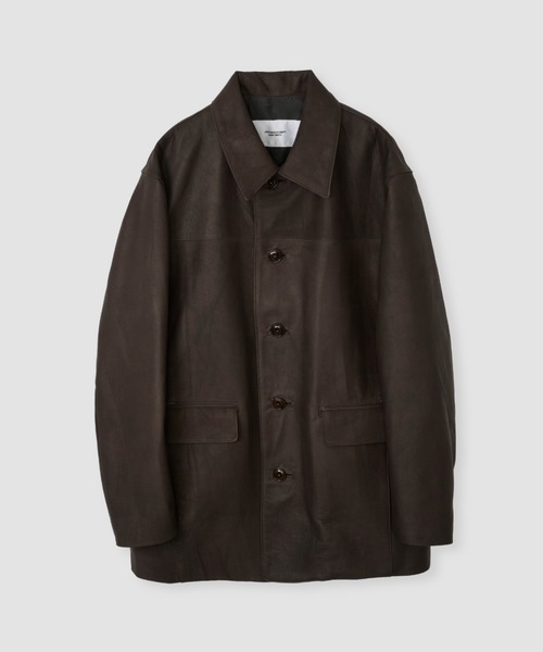 JOHN MASON SMITH COW LEATHER CAR COAT (25WLH-#902S)