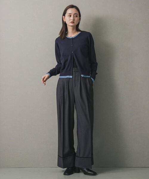 PLEATS PLEASE バイカラー レイヤード ロング カーディガン PLEATS PLEASE ISSEY MIYAKE / プリーツプリーズイッセイミヤケ | 変形