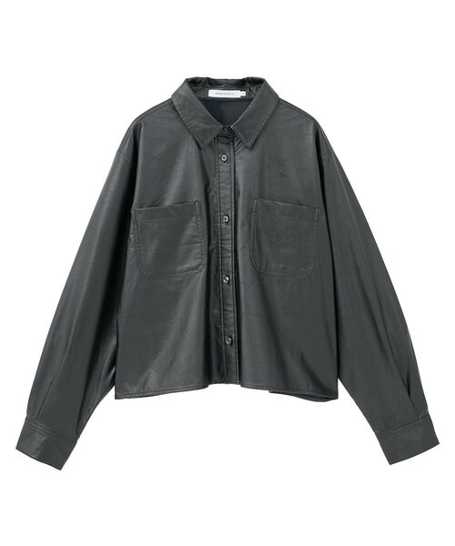 AMERICAN HOLIC(アメリカンホリック)の「Wポケットフェイクレザーシャツ(シャツ/ブラウス・レディース・ブラック/グレー・L/M)」の19枚目の写真