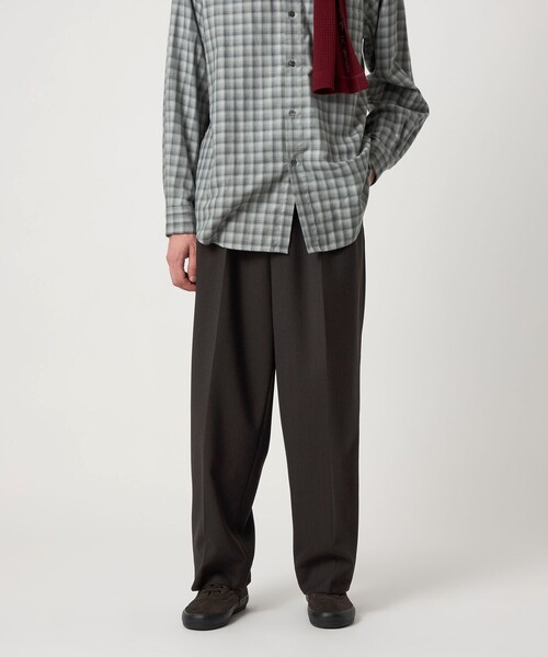 Steven Alanヴィンテージツイル インツープリーツ ドレス トラウザーズ Steven Alan＞ ヴィンテージツイル インツープリーツ ドレス