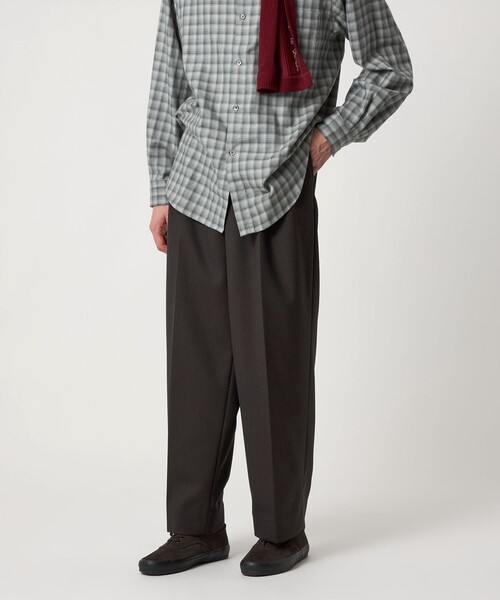 Steven Alanヴィンテージツイル インツープリーツ ドレス トラウザーズ Steven Alan＞ ヴィンテージツイル インツープリーツ ドレス