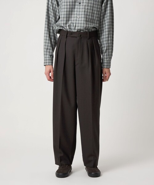 Steven Alanヴィンテージツイル インツープリーツ ドレス トラウザーズ Steven Alan＞ ヴィンテージツイル インツープリーツ ドレス