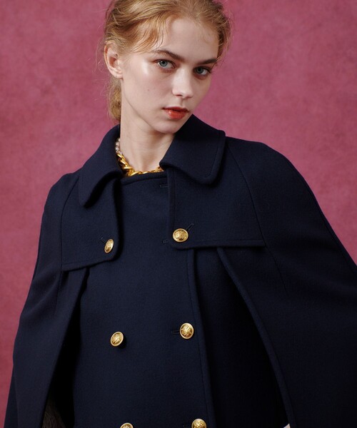 LOULOU WILLOUGHBY】シャルムビーバーケープコート（チェスターコート