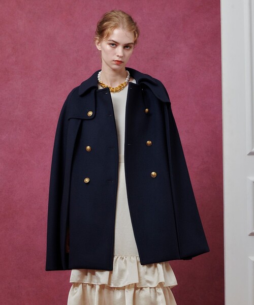 LOULOU WILLOUGHBY】シャルムビーバーケープコート（チェスターコート