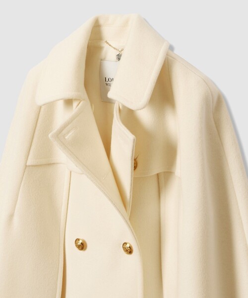 LOULOU WILLOUGHBY ルルウィルビー ビーバーミドル丈コート S LOULOU WILLOUGHBY】シャルムビーバーリバーミドルコート|allureville
