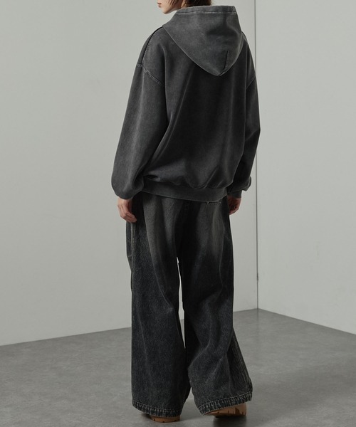 最終値下げ❗️ap studio ウールミックスパーカー セール】【Alfred Alex】ヴィンテージ加工ケミカルウォッシュ ワン