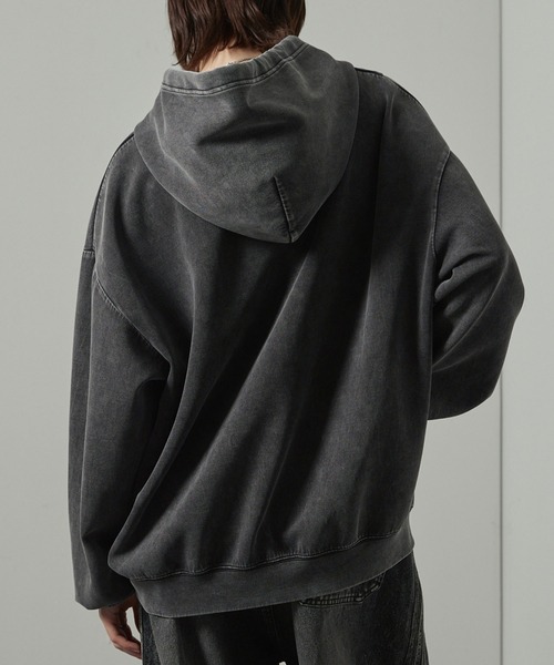 Alfred Alex(アルフレッドアレックス)の「【Alfred Alex】ヴィンテージ加工ケミカルウォッシュ ワンポイント刺繍 ダンボールプルオーバーパーカー【セットアップ対応】(パーカー・メンズ・ワイン/ブラック/グレー/ネイビー・L/M)」の17枚目の写真