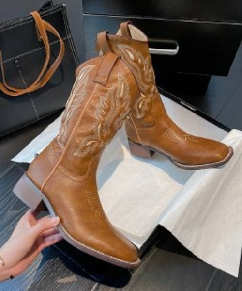 Ritzy(リッツィー)の「ウエスタンブーツ(ブーツ・レディース・ブラック/キャメル/モカ・23/23.5/24/24.5/25)」の9枚目の写真