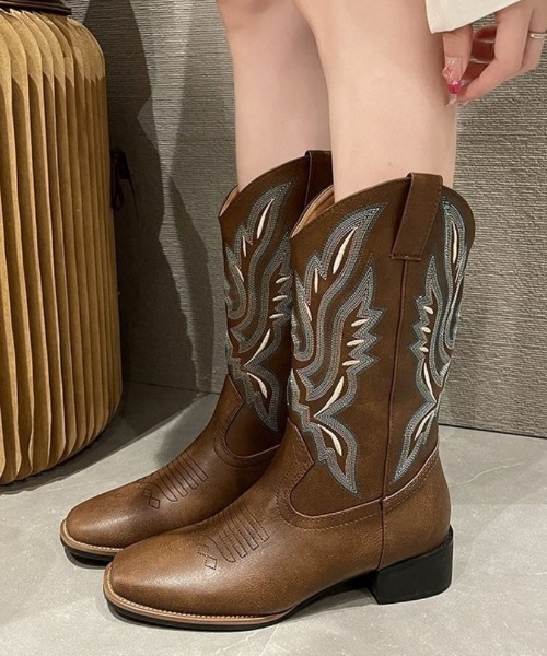 Ritzy(リッツィー)の「ウエスタンブーツ(ブーツ・レディース・ブラック/キャメル/モカ・23/23.5/24/24.5/25)」の8枚目の写真