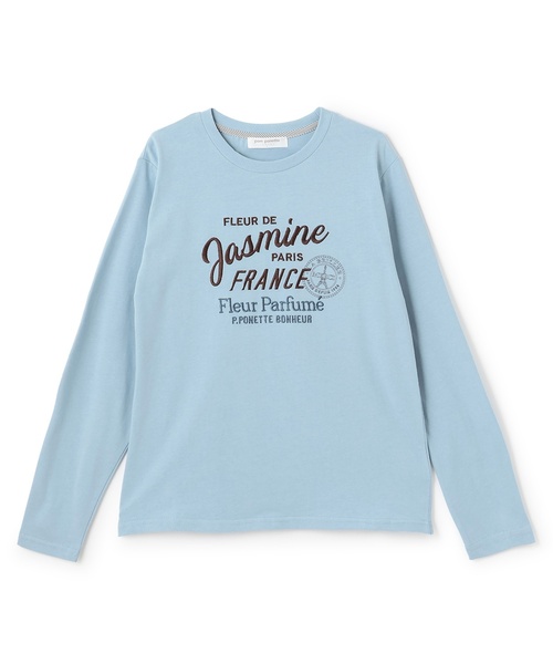 pom ponette junior（ポンポネットジュニア）の「【GOOD PRICE】エッフェルエンブレムロンT（Tシャツ/カットソー・キッズ・ブルーグレー/オフホワイト/エンジ/カラフル・M:150cm/LL(165cm)/S:140cm/L:160cm）」の3枚目の写真