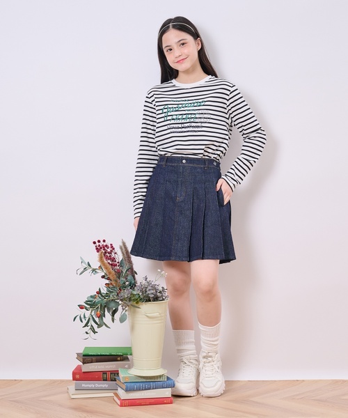 pom ponette junior（ポンポネットジュニア）の「【GOOD PRICE】エッフェルエンブレムロンT（Tシャツ/カットソー・キッズ・ブルーグレー/オフホワイト/エンジ/カラフル・M:150cm/LL(165cm)/S:140cm/L:160cm）」の18枚目の写真