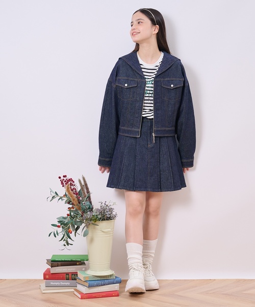 pom ponette junior（ポンポネットジュニア）の「【GOOD PRICE】エッフェルエンブレムロンT（Tシャツ/カットソー・キッズ・ブルーグレー/オフホワイト/エンジ/カラフル・M:150cm/LL(165cm)/S:140cm/L:160cm）」の19枚目の写真