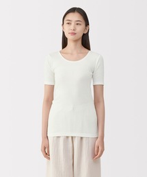 無印良品(ムジルシリョウヒン)の婦人 あったか綿 半袖Tシャツ(インナーウェア/肌着)