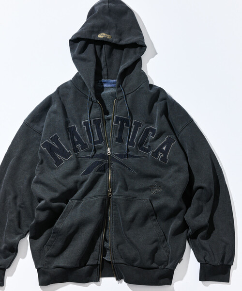 NAUTICA(ノーティカ)の「Reebok×NAUTICA/リーボック×ノーティカ 【Exclusive】アーチロゴ ピグメント ヘビーウェイト ジップアップ フーディー(パーカー・メンズ・イエロー/ネイビー/ブラック/ベージュ・LARGE/X-LARGE/MEDIUM/SMALL)」の6枚目の写真