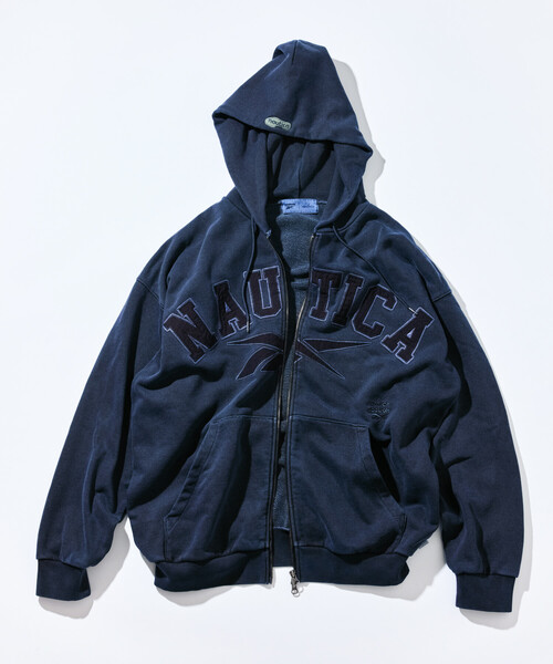 NAUTICA(ノーティカ)の「Reebok×NAUTICA/リーボック×ノーティカ 【Exclusive】アーチロゴ ピグメント ヘビーウェイト ジップアップ フーディー(パーカー・メンズ・イエロー/ネイビー/ブラック/ベージュ・LARGE/X-LARGE/MEDIUM/SMALL)」の17枚目の写真
