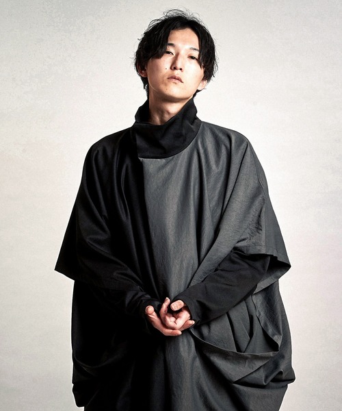 NO ID.（ノーアイディ）の「【NO ID.】Multi-Way Layered Cocoon Coat / マルチ ウェイ レイヤード コクーン コート（その他アウター・メンズ・その他23/ブラック/グレー・ONE SIZE）」の17枚目の写真