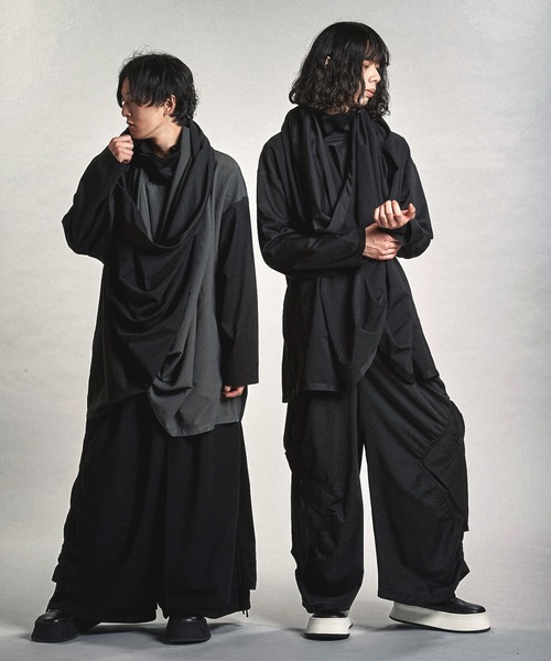 NO ID.（ノーアイディ）の「【NO ID.】Multi-Way Layered Cocoon Coat / マルチ ウェイ レイヤード コクーン コート（その他アウター・メンズ・その他23/ブラック/グレー・ONE SIZE）」の7枚目の写真