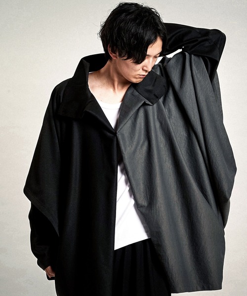 NO ID.（ノーアイディ）の「【NO ID.】Multi-Way Layered Cocoon Coat / マルチ ウェイ レイヤード コクーン コート（その他アウター・メンズ・その他23/ブラック/グレー・ONE SIZE）」の14枚目の写真