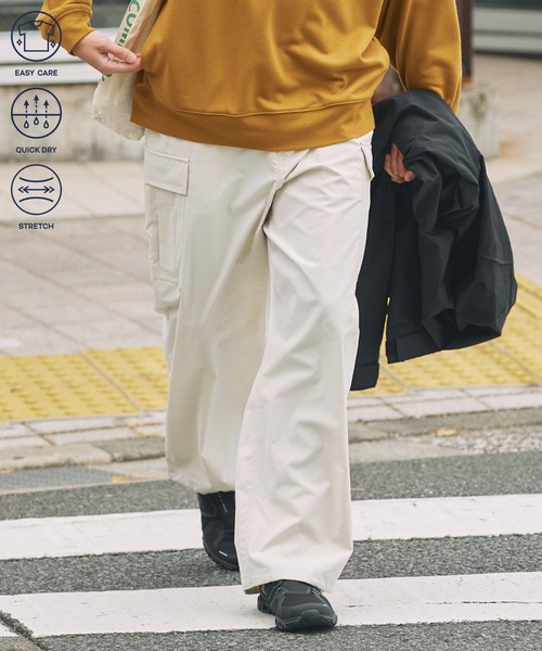 レディースのカーゴパンツ（ホワイト/白色系・速乾）ファッション通販