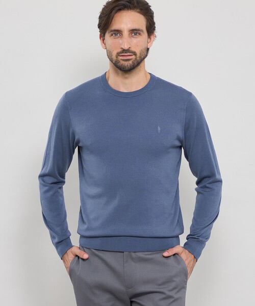 MACKINTOSH LONDON(マッキントッシュ ロンドン)の「14ゲージウォッシャブルウールクルーネックニット(ニット/セーター・メンズ・ネイビー/ブラック/ブルー/ベージュ系その他7/パープル系その他4/グレー系その他・M/L/XL)」の5枚目の写真