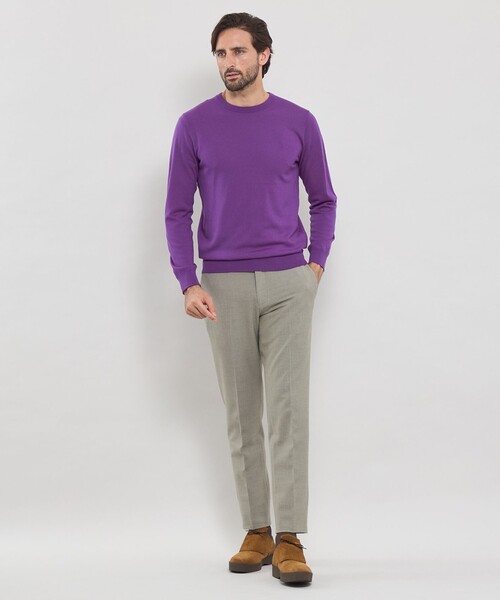 MACKINTOSH LONDON(マッキントッシュ ロンドン)の「14ゲージウォッシャブルウールクルーネックニット(ニット/セーター・メンズ・ネイビー/ブラック/ブルー/ベージュ系その他7/パープル系その他4/グレー系その他・M/L/XL)」の12枚目の写真