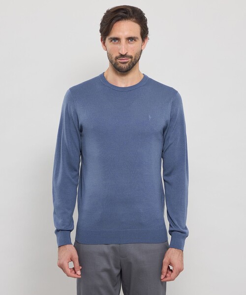 MACKINTOSH LONDON(マッキントッシュ ロンドン)の「14ゲージウォッシャブルウールクルーネックニット(ニット/セーター・メンズ・ネイビー/ブラック/ブルー/ベージュ系その他7/パープル系その他4/グレー系その他・M/L/XL)」の14枚目の写真