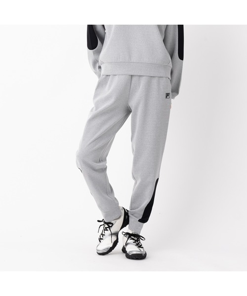 FILA（フィラ）の「JOGGER PANTS（スウェットパンツ・レディース・ホワイト/ピンク/杢グレー・M/XL/L）」の2枚目の写真