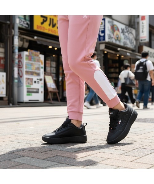 FILA（フィラ）の「JOGGER PANTS（スウェットパンツ・レディース・ホワイト/ピンク/杢グレー・M/XL/L）」の3枚目の写真