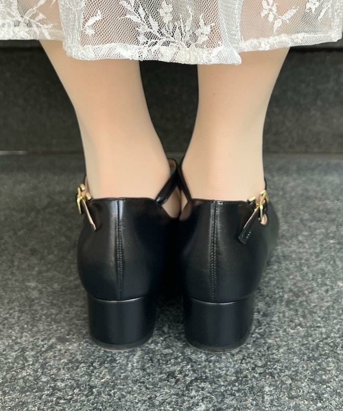 an another angelus(アンアナザーアンジェラス)の「刺繍入りクロスストラップパンプス/fint フィント(パンプス・レディース・アイボリー/ブルーグリーン/ブラック・S/M/L)」の13枚目の写真