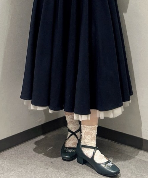 an another angelus(アンアナザーアンジェラス)の「刺繍入りクロスストラップパンプス/fint フィント(パンプス・レディース・アイボリー/ブルーグリーン/ブラック・S/M/L)」の20枚目の写真