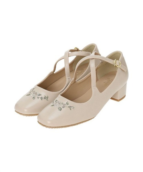 an another angelus(アンアナザーアンジェラス)の「刺繍入りクロスストラップパンプス/fint フィント(パンプス・レディース・アイボリー/ブルーグリーン/ブラック・S/M/L)」の22枚目の写真