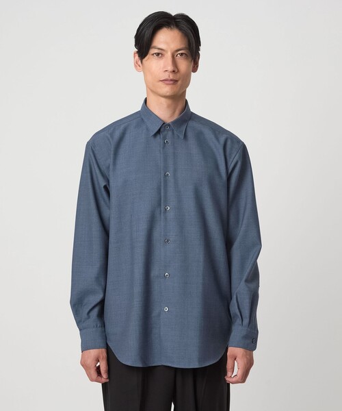 green label relaxing（グリーンレーベルリラクシング）の「TW ポーラー レギュラーカラー シャツ（シャツ/ブラウス・メンズ・コバルトブルー/ダークグリーン・XL/S/L/M）」の3枚目の写真