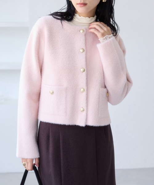 VIS（ビス）の「袖クシュクシュハイネックテレコインナープルオーバー/静電気防止・イージーケア（Tシャツ/カットソー・レディース・オフホワイト/ブラック/サックスブルー/グレー・FREE）」の22枚目の写真