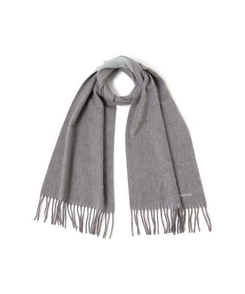 BEAMS BOY（ビームスボーイ）の「【1/15再値下げ】2トーン カシミヤ マフラー（マフラー・レディース・グレー/ベージュ/レッド・ONE SIZE）」の4枚目の写真