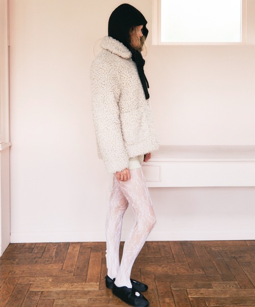 HONEY MI HONEY(ハニーミーハニー)の「poodle fur jacket(その他アウター・レディース・ベージュ/グレー/アイボリー/ピンク・FREE)」の7枚目の写真