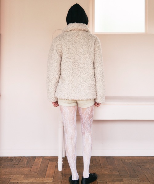 HONEY MI HONEY(ハニーミーハニー)の「poodle fur jacket(その他アウター・レディース・ベージュ/グレー/アイボリー/ピンク・FREE)」の8枚目の写真